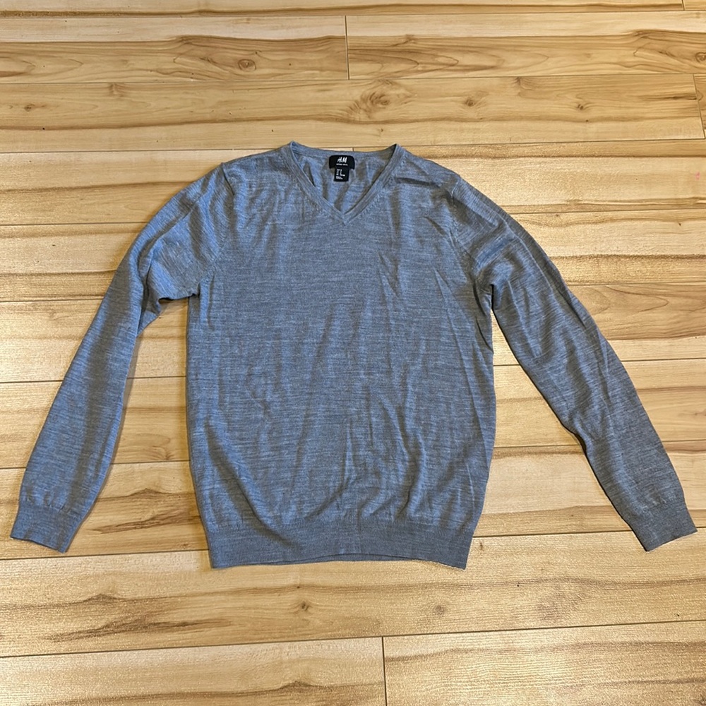 H&M merino wool gray sweater.
